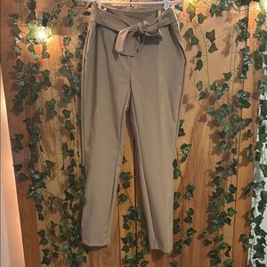 Women's Tan Tie-Waist Pants